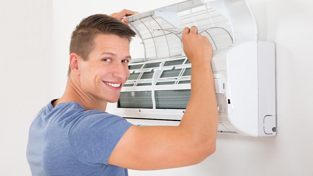 Clean ac unit deals inside