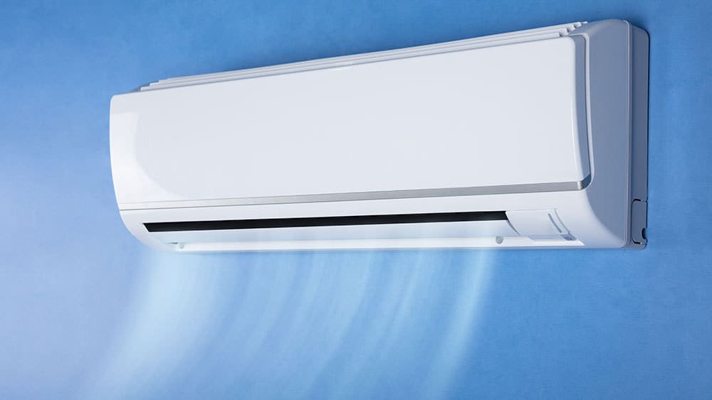 Ductless Heat pump on the wall