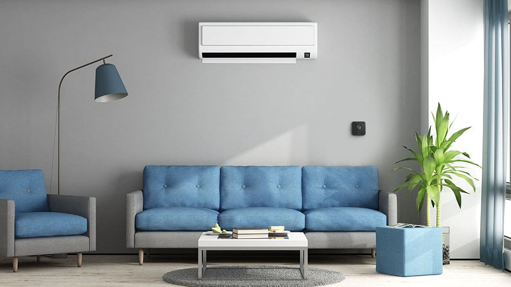 Breez Max installed in a living room