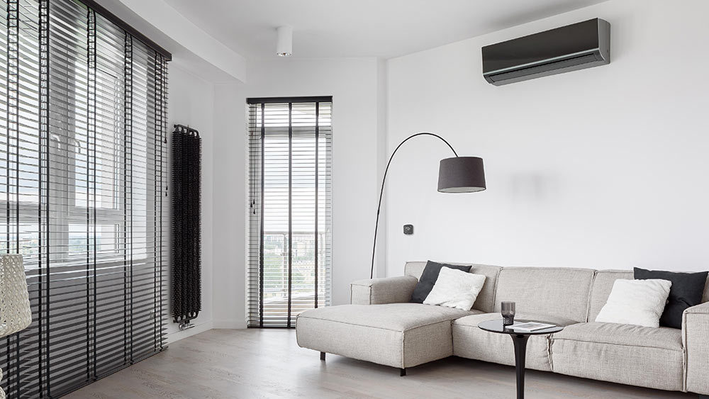 mini-split air conditioner installed in an apartment