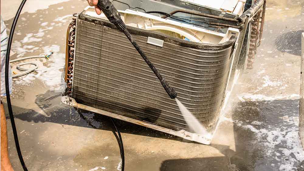 window ac filter cleaning