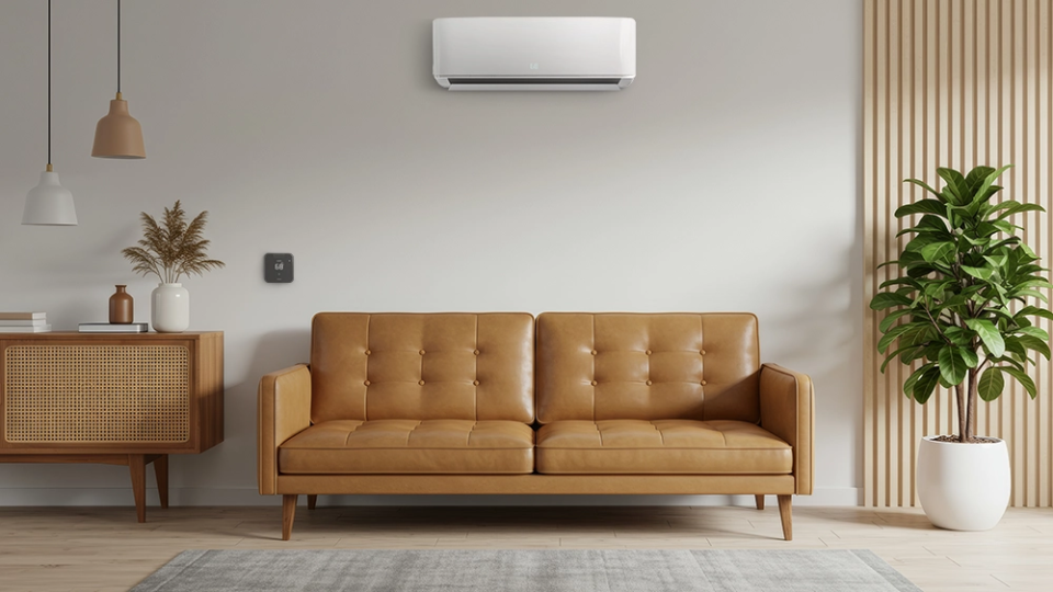 Cielo breez max paired with a mini-split installed in a living room 