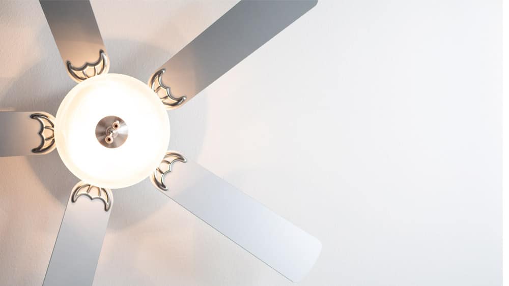 Fan with light in the center