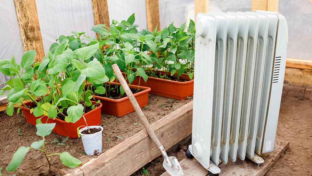 Electronic Greenhouse Heater with Digital Thermostatic Control, Portable Heating Fan for Green Houses, Planting Tent, Flower House, Overheating