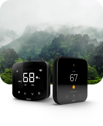 Cielo smart products with mountains depicting energy savings