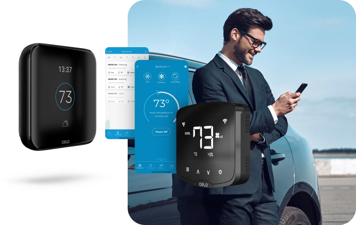 Cielo Smart Products and App With Man and Car