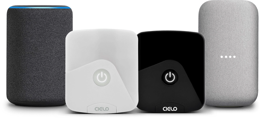 Cielo Breez Eco black and white with smart home systems.