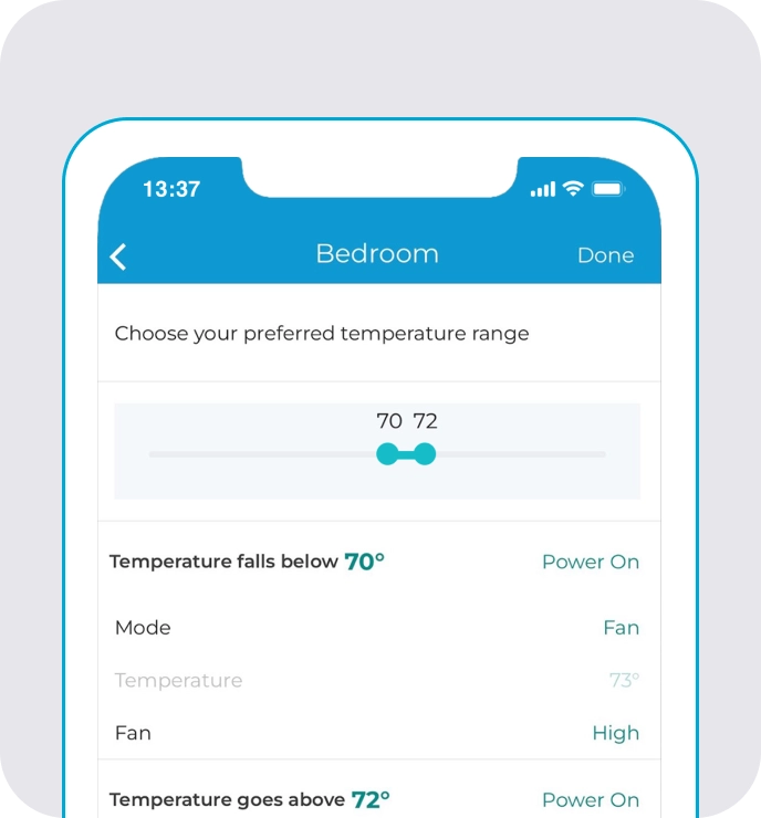 Cielo Comfy Mode App Screen