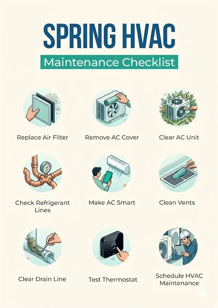 Spring HVAC maintenance checklist