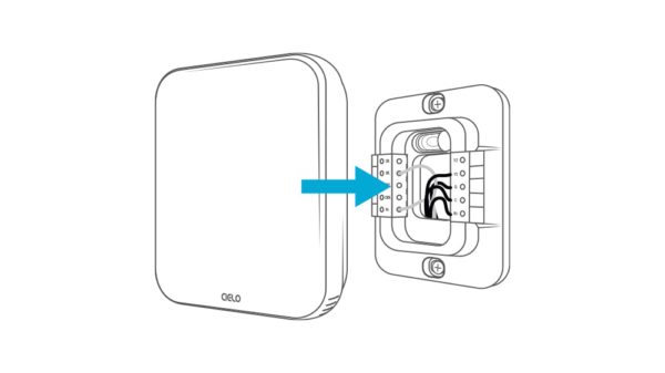 thermostat installation put faceplate