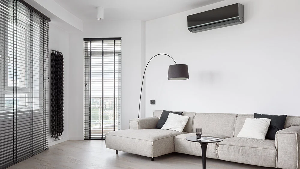 mini-split air conditioner installed in an apartment