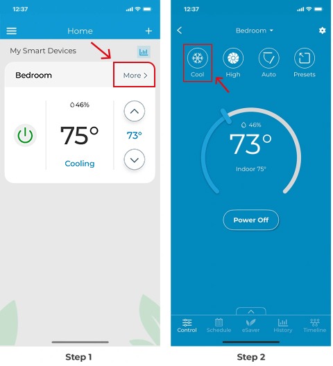 mode change cielo breez