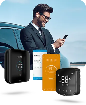 Cielo Smart Products and App With Man and Car
