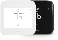 Cielo Smart Thermostat Eco in black and white 