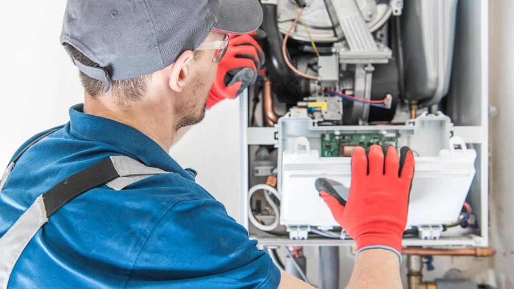 technician checking why furnace is short cycling