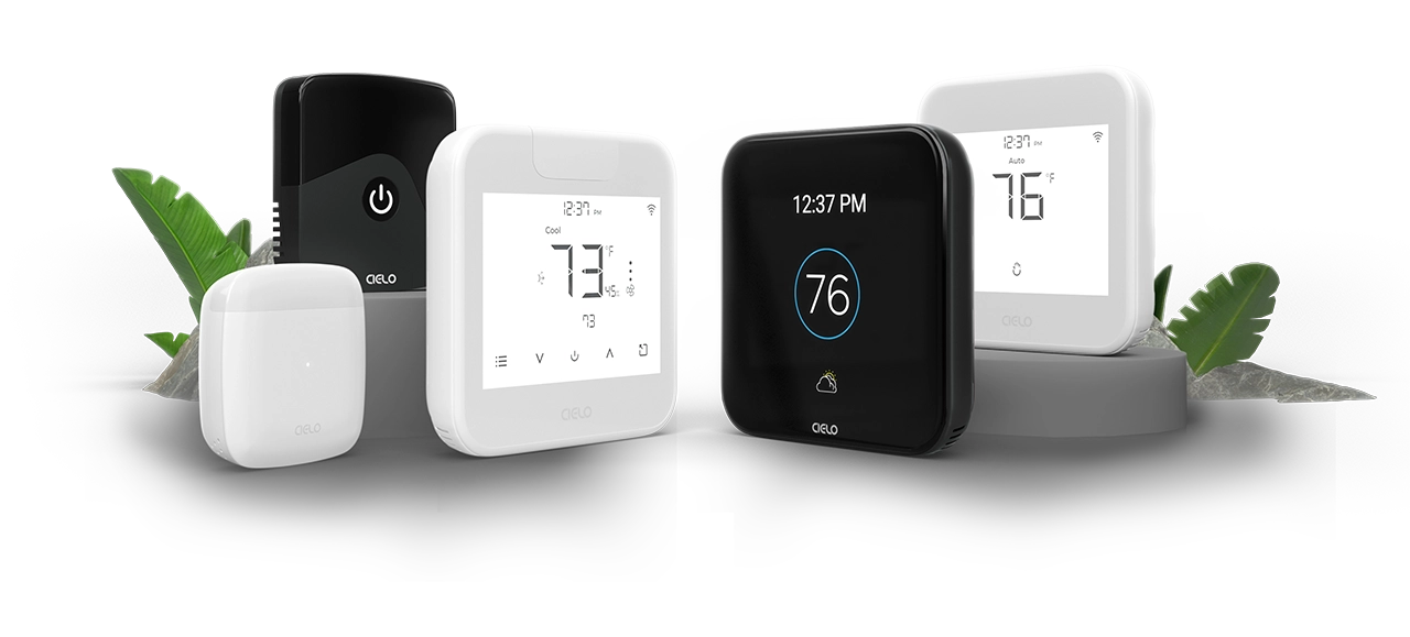 Cielo Smart Thermostat, Cielo Smart Thermostat Eco in white, Cielo Breez Max in black