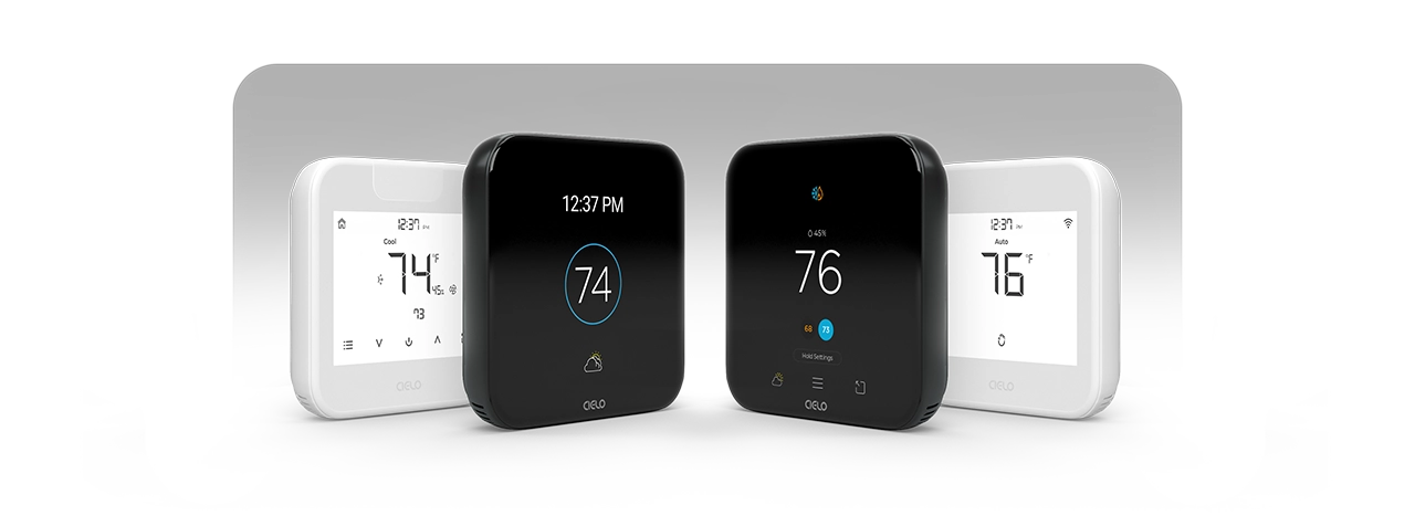 Cielo Smart Thermostat, Cielo Smart Thermostat Eco in white, Cielo Breez Max in Black