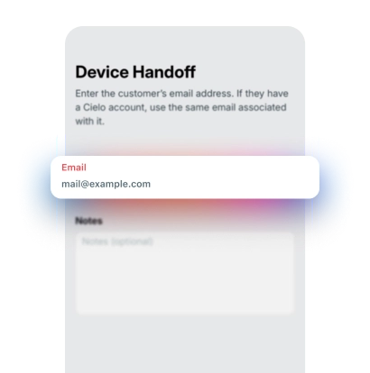 Customer list in Cielo PRO app