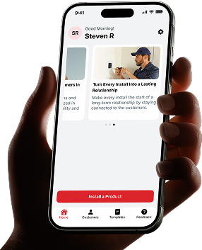 An HVAC Pro using a Cielo PRO app