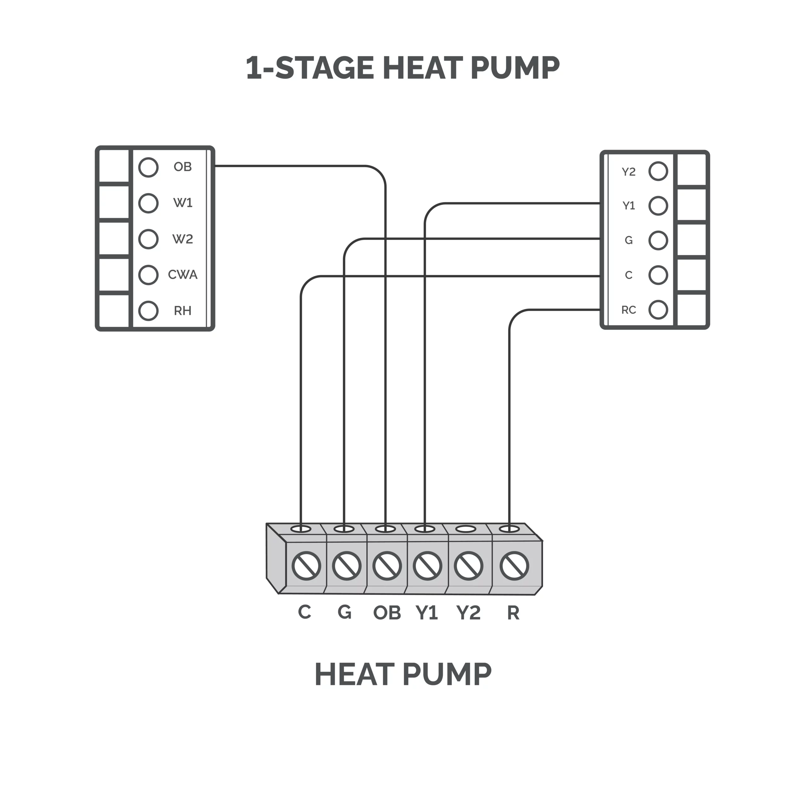 1 stage heat pump thermostat wiring