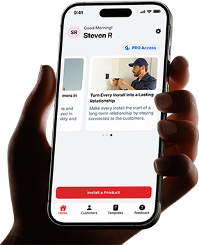 An HVAC Pro using a Cielo PRO app