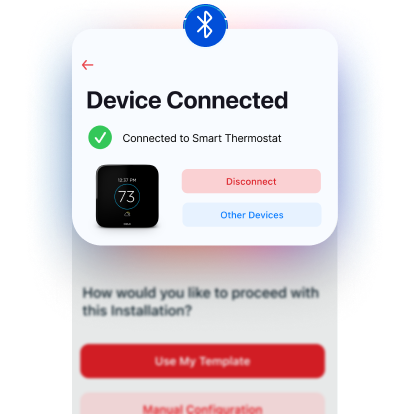 Cielo smart thermostat setup via bluetooth based configuration in Cielo PRO app