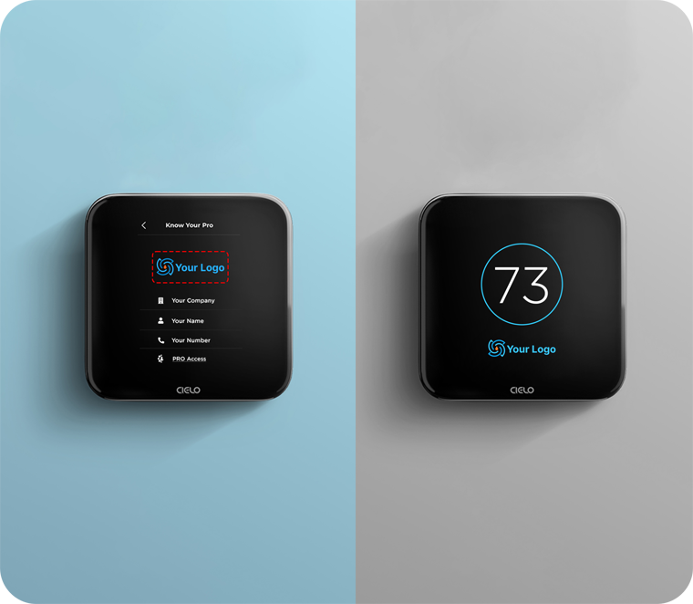 Free pro branding on Cielo smart thermostat