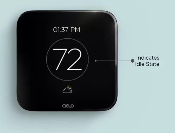Breez edge indicating idle screen