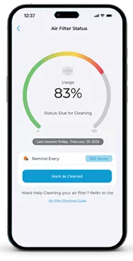 Air filter status & more