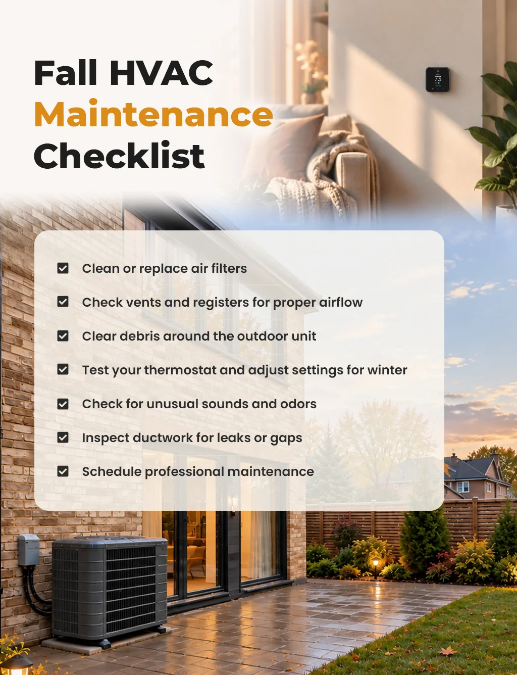 Fall HVAC Maintenance Checklist